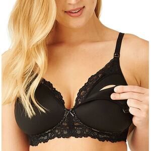 Wacoal Women's Maternity Wire-Free Bra Black Size 32DD